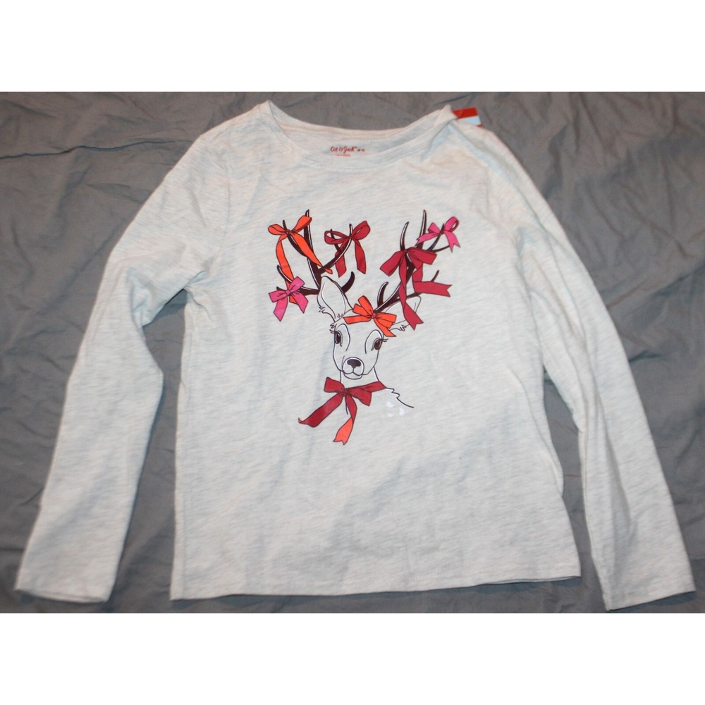 Girls Cat & Jack Long Sleeve T Shirt Size L 10-12 NEW